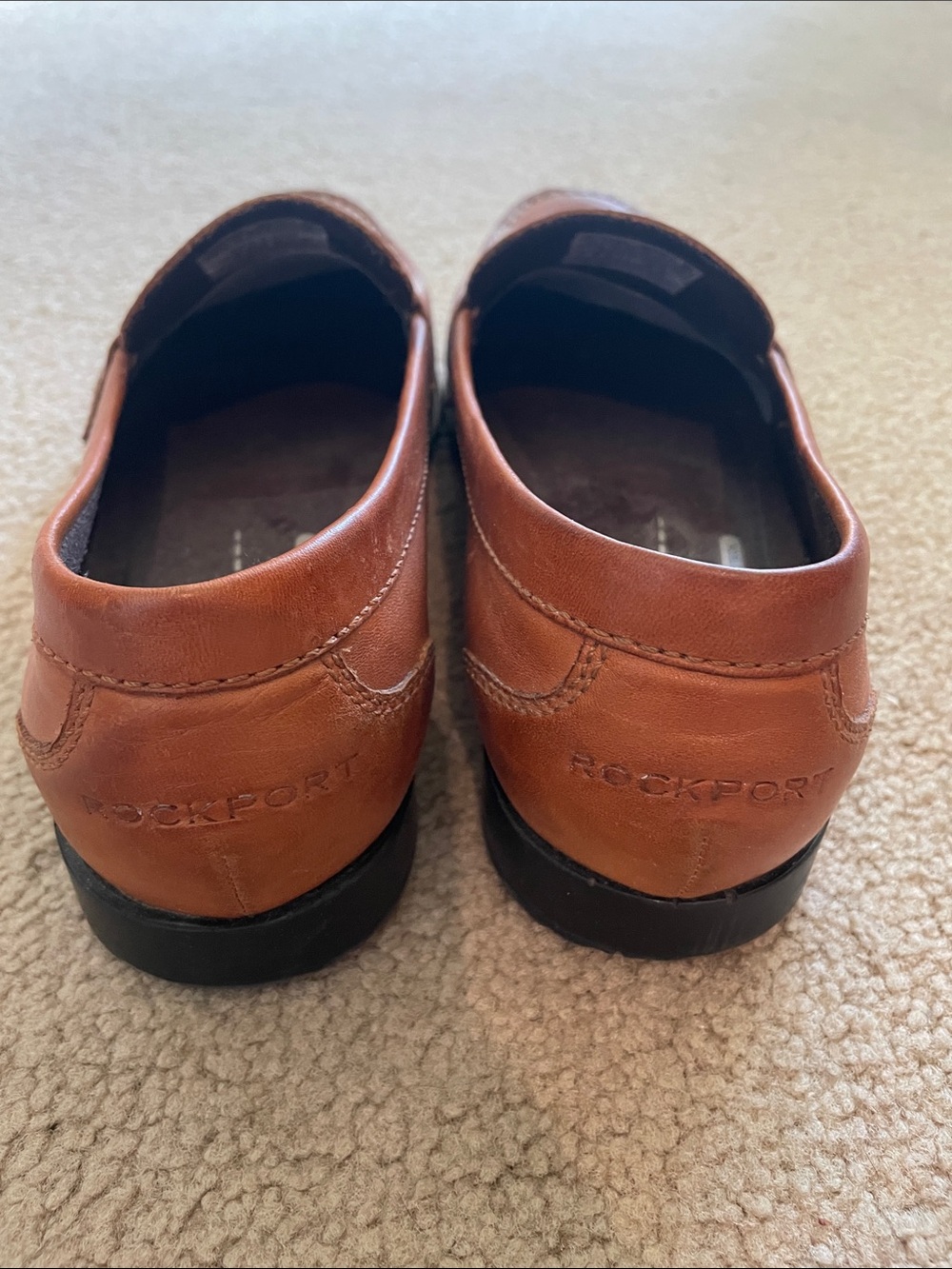 Rockport Men’s Leather Penny Loafers in Tan Brown - Picture 4 of 7